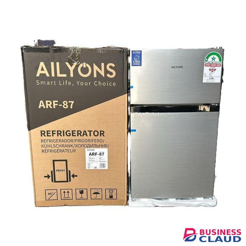 AILYONS Double Door Mini-Fridge 87L Low Noise,Energy Saving,Sleek Design+1YR WARRANTY