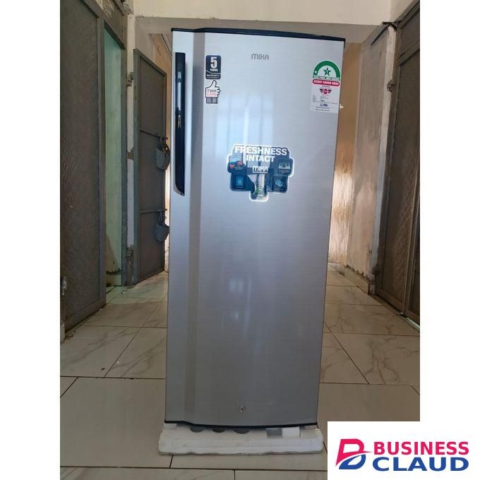 Mika 175L Single Door Fridge – Direct Cool With Defrost Function (Line Silver Dark)