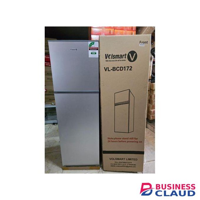 VOLSMART 172L Double Door Fridge, Direct Cool Top Mounted Freezer