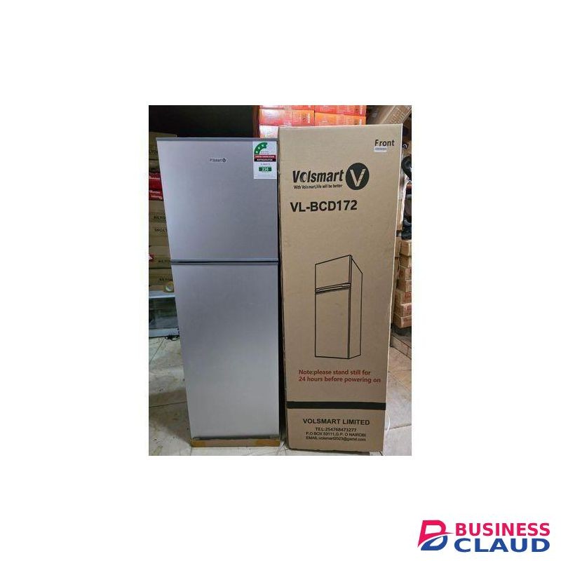 VOLSMART 172L Double Door Fridge, Direct Cool Top Mounted Freezer