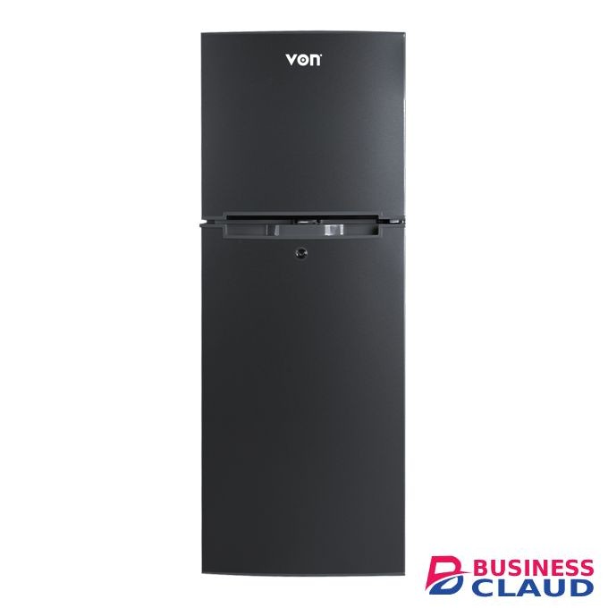 VON VRT-138DRHX Double Door Fridge 138L- Grey (1YR WRTY)