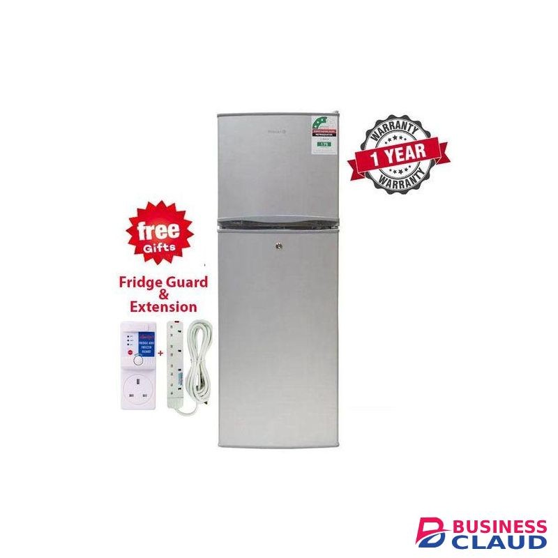 VOLSMART VL-BCD138, 138 Liters Double Door Fridge,Silver+Free Gifts (1YR WRTY)