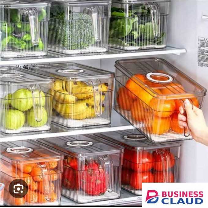 Acrylic food fridge container organizer, fridge storage containers