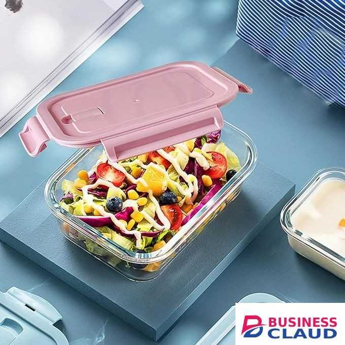 *Borosilicate Glass Food Storage Containers with Lids - Food Container Snap & Lock Shut Lids and Silicone Seal Fridge Organizer Stackable Refrigerator Organizer, Glass Food Storage Containers with Leakproof Lids Set of 3, 410ml - 680ml - 1040ml