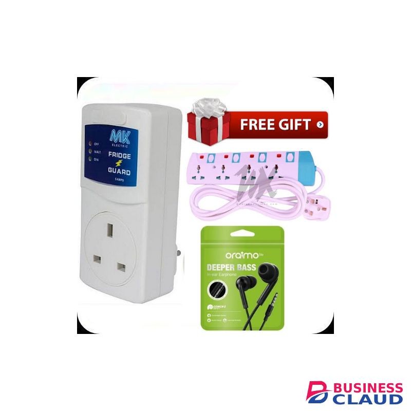 MK Fridge Guard For Hisense , Samsung & All Fridges/Refrigerators + Free 4-Way Power King Extension & Earphones