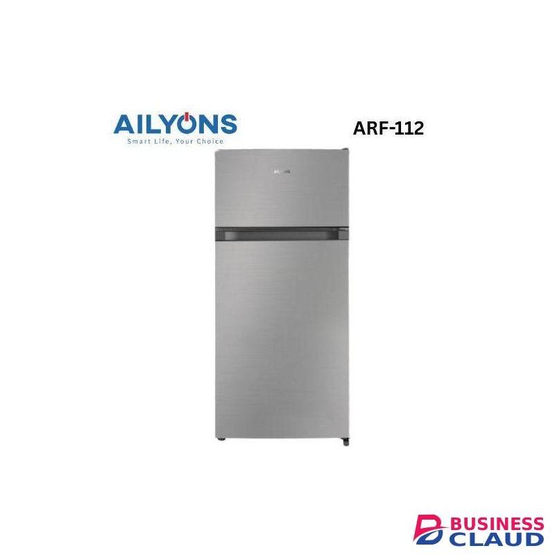 AILYONS 112L Double Door Fridge 2 Door Fridgesilver