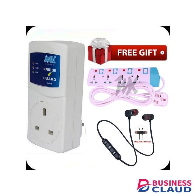 MK Affordable Heavy Duty FRIDGE GUARD For Hisense , Samsung & All Fridges/Refrigerators Protector + Free 4Way Power King Extension & Neckband Bluetooth Earphone