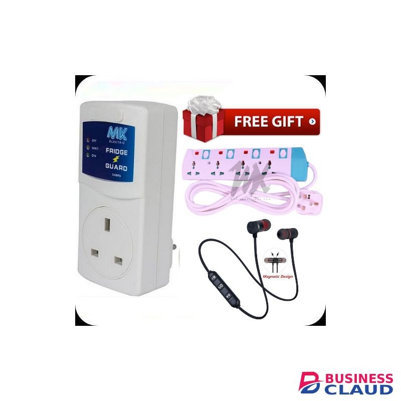 MK Affordable Heavy Duty FRIDGE GUARD For Hisense , Samsung & All Fridges/Refrigerators Protector + Free 4Way Power King Extension & Neckband Bluetooth Earphone