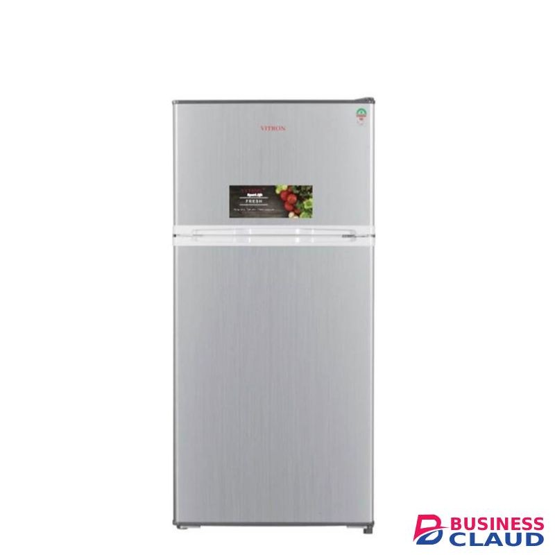 Vitron VDR128DS,125 liters Double Door Fridge-Silver