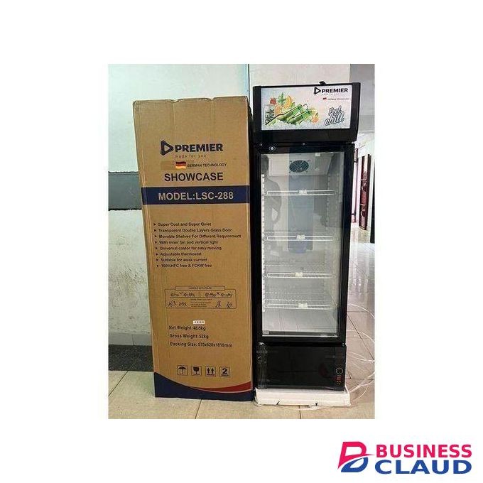 Premier 358L Show Case Chiller Quality Showcase Fridge PLUS FREE GIFT (1 YEAR WARRANT)