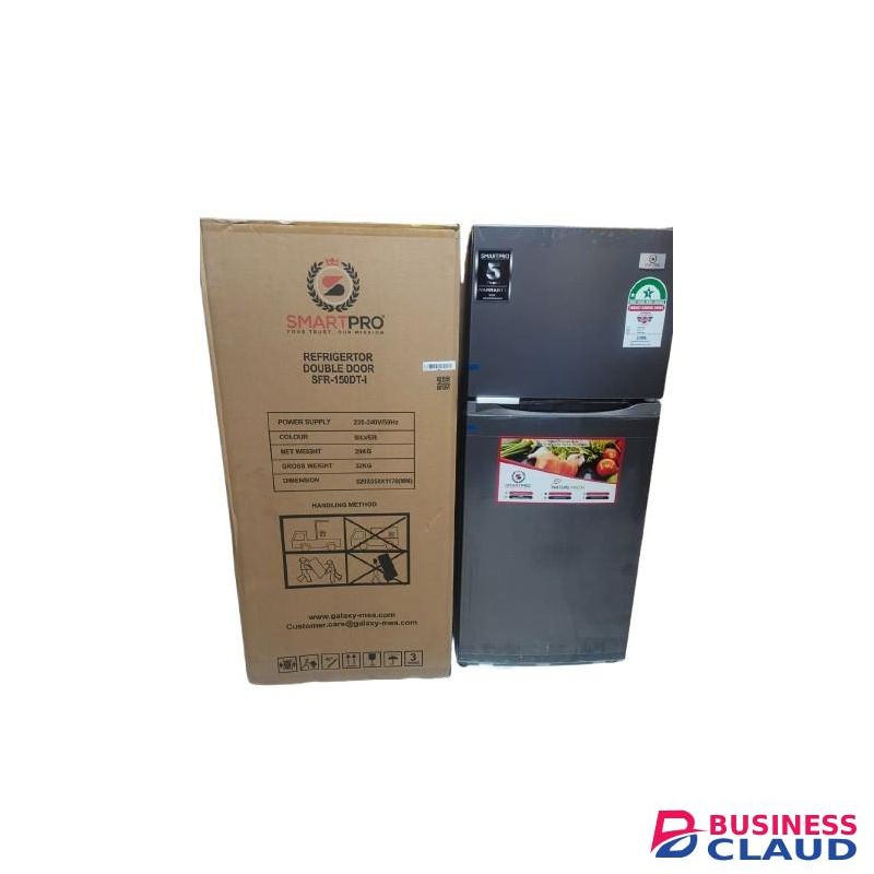 Smart Pro SFR-150DT-I Top-Mounted Defrost Fridge - 118L - Inox (1YR WRTY)