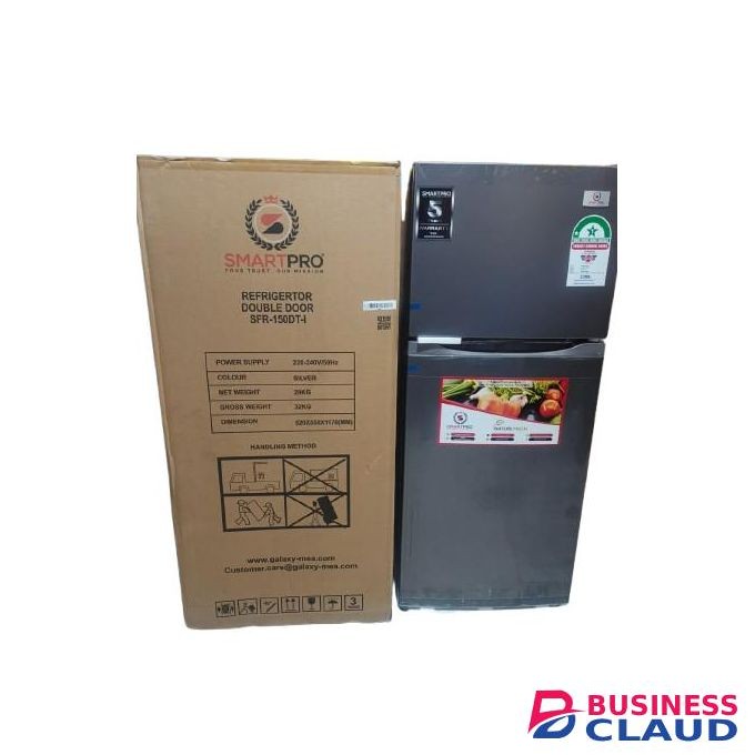 Smart Pro SFR-150DT-I Top-Mounted Defrost Fridge - 118L - Inox (1YR WRTY)