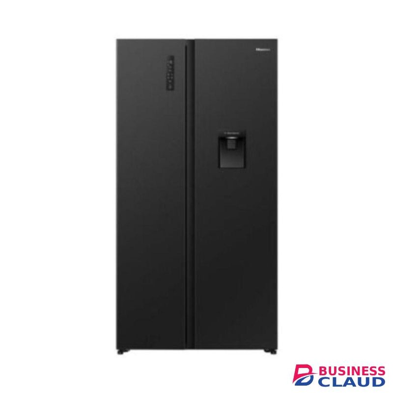 Hisense Fridge Side by side 541 Liters with water dispenser WITH BLACK GLASS INVERTER TECHNOLGY