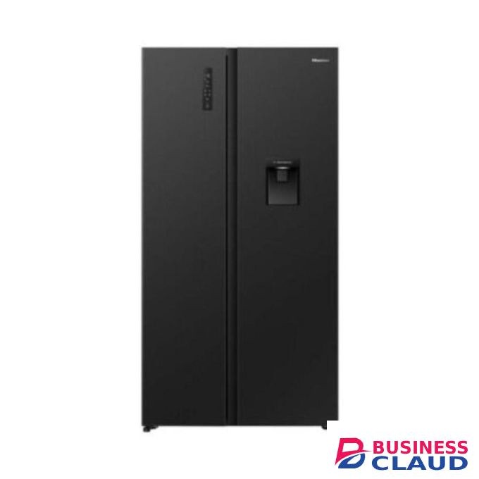 Hisense Fridge Side by side 541 Liters with water dispenser WITH BLACK GLASS INVERTER TECHNOLGY