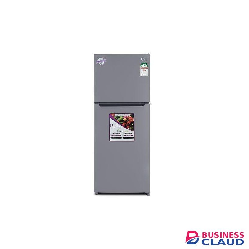 Roch RFR-150DT-I Top-Mounted Double Door Fridge - 118L - Inox (1YR WRTY)