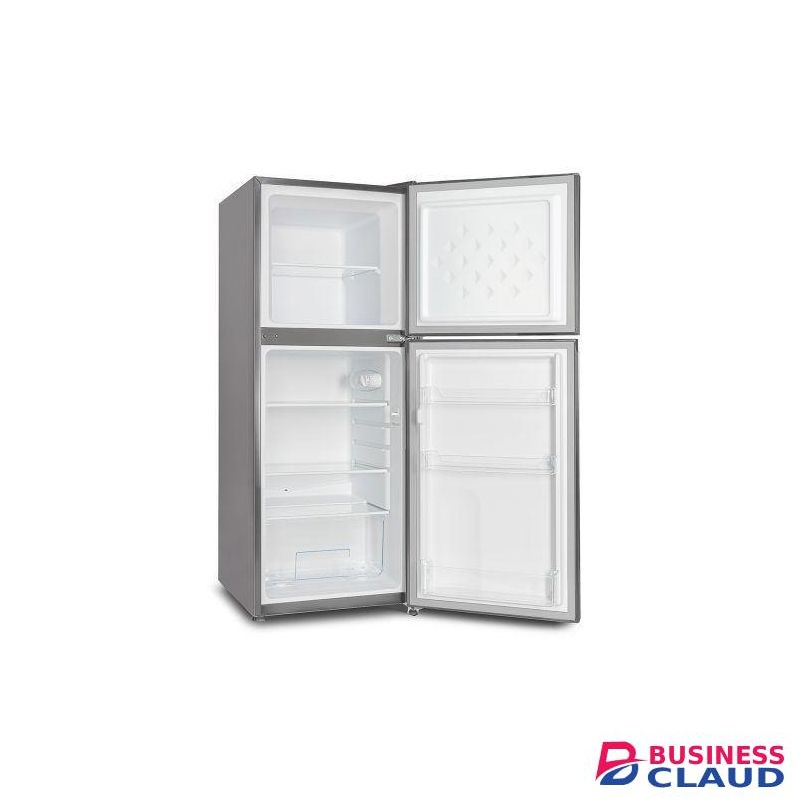 Roch RFR-150DT-I Top-Mounted Double Door Fridge - 118L - Inox (1YR WRTY)