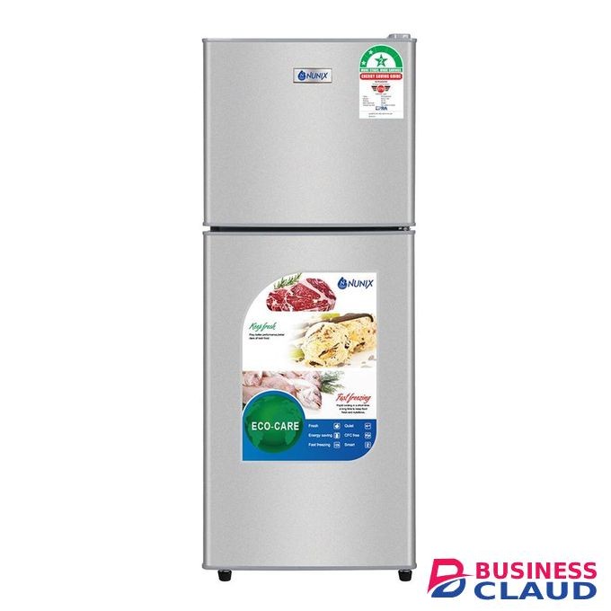 Nunix 138liters Double door fridge Energy Efficient with a free gift of frigde guard