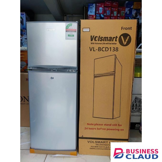 VOLSMART VL-BCD138 Double Door Fridge - 138L (1 YR WRTY)