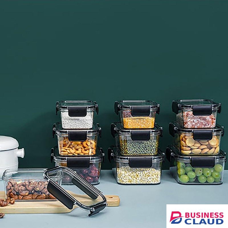 Airtight Fridge Storage Boxes Freezer Storage Containers, Refrigerator Container for Kitchen Storage Set, Storage in Kitchen, Vegetable Storage, Pantry organizer Box(800ML&1200&1800ML)