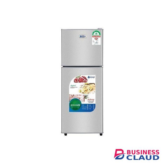 Nunix 138L Double Door Fridge Energy Efficient with Freezer