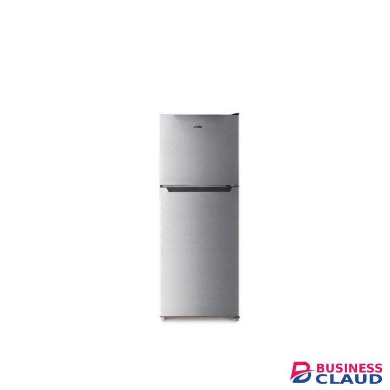 Mika 211 L Fridge, 2 Door Top Mount Freezer Defrost , Dark Silver