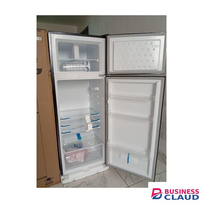 Mika 211 L Fridge, 2 Door Top Mount Freezer Defrost (Frost Free), Silver