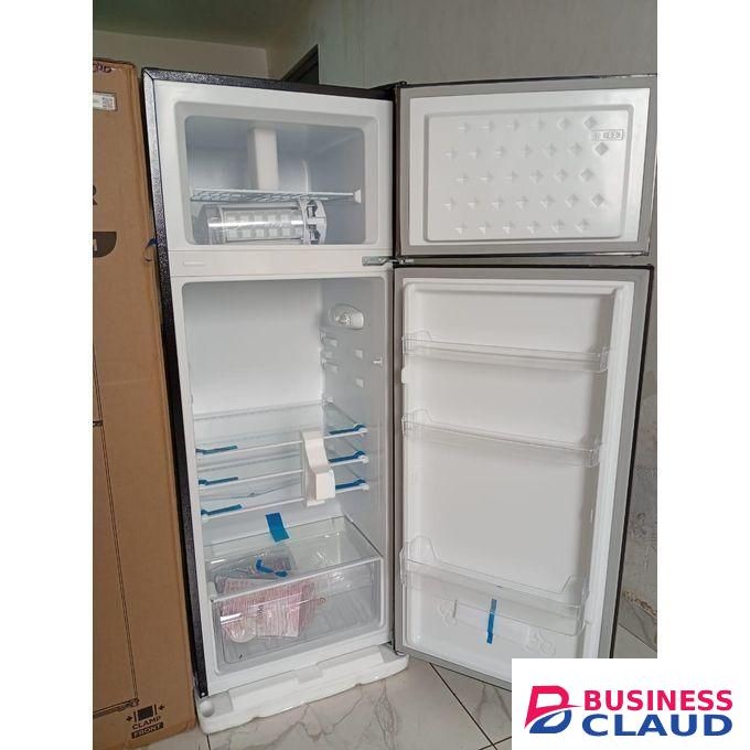 Mika 211 L Fridge, 2 Door Top Mount Freezer Defrost (Frost Free), Silver