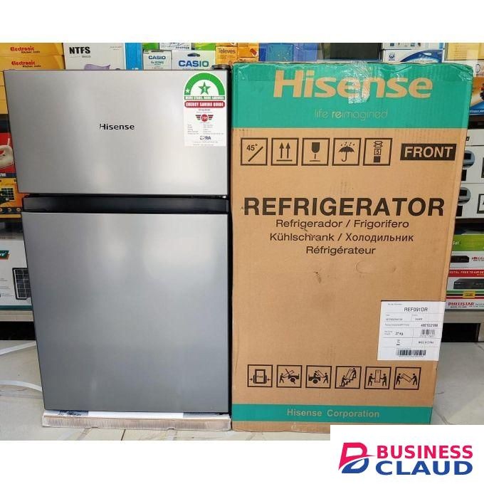 Hisense 91L Double Door Fridge REF091DR,SILVER(2YEARS WARRANTY)