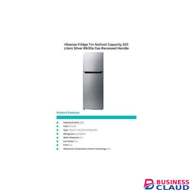 Hisense REF203DR 203L DOUBLE DOOR FROST FREE FRIDGE,SPACE-SAVING STORAGE, INVERTER TECHNOLOGY