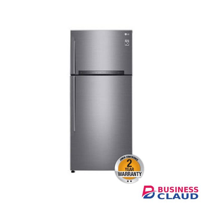 LG GN-F702HLHU - 546L/19.28ft³ Double Door Fridge with Water Dispenser - Silver finishing