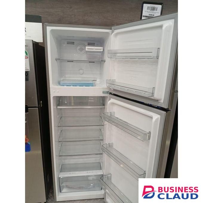 Mika 197 L Fridge, 197L, 2 Door Top Mount Freezer, No Frost (Frost Free), Inox Line Brush