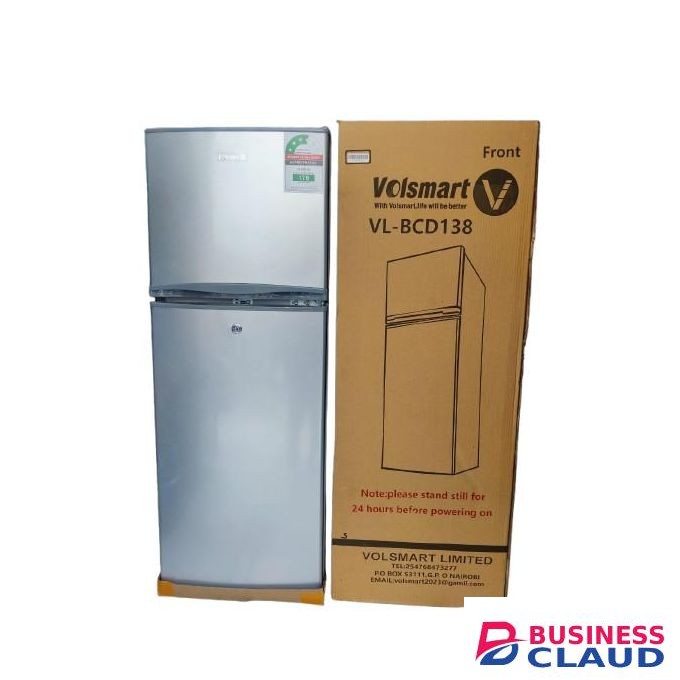 Eco Friendly Volsmart 138L Double Door Fridge - Energy-Saving Compact Cooler