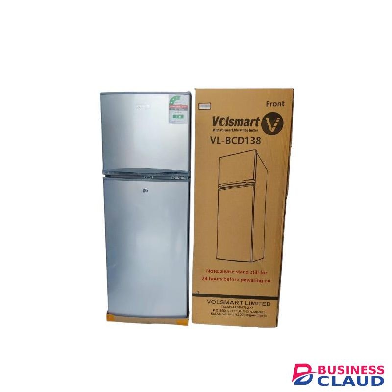 Eco Friendly Volsmart 138L Double Door Fridge - Energy-Saving Compact Cooler