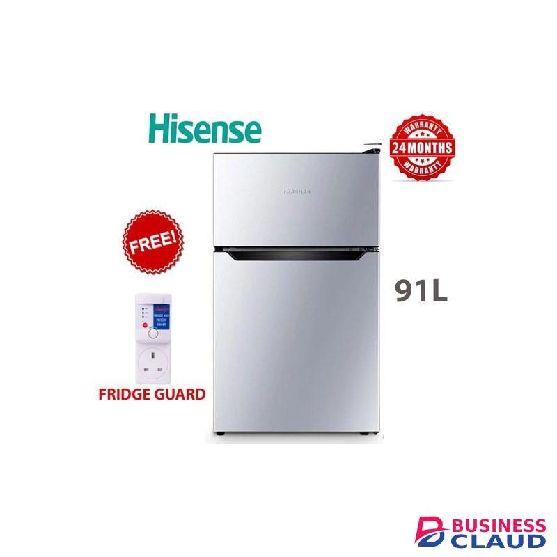 Hisense REF091DR 91L,Compact Double Door Fridge With Freezer(2YRS WARRANTY)