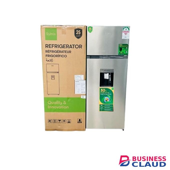 Syinix 210L Double Door Fridge with Water Dispenser - Frost-Free Cooling & Convenience