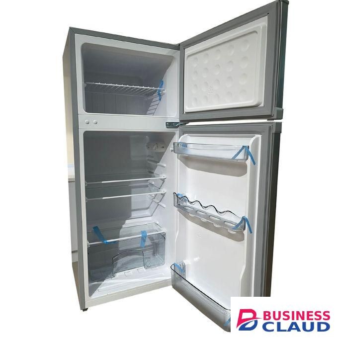 Vitron VDR128DS, 125 Liters Double Door Fridge with Top Mount Freezer - Silver Hairline (1YR WRTY)