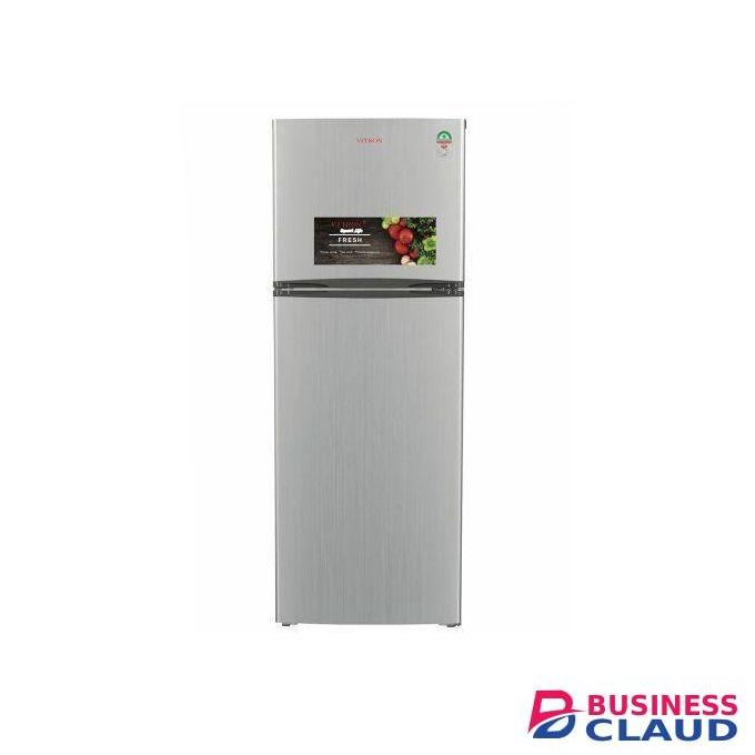 Vitron VDR208DS 208 Liters Double Door Fridge - Silver Hairline (1YR WRTY)