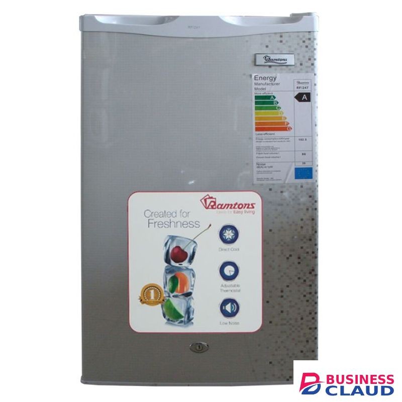 Ramtons RF/247 - Single Door Fridge- 90 Litres - Silver.