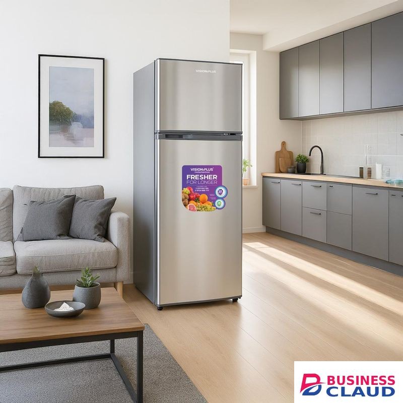 Vision Plus 220L Double Door Fridge (2YRS WRTY)
