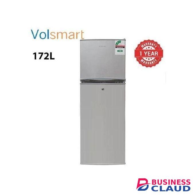 VOLSMART Fridge Double Door Top Mounted Freezer Reliable Quality 172 Litres