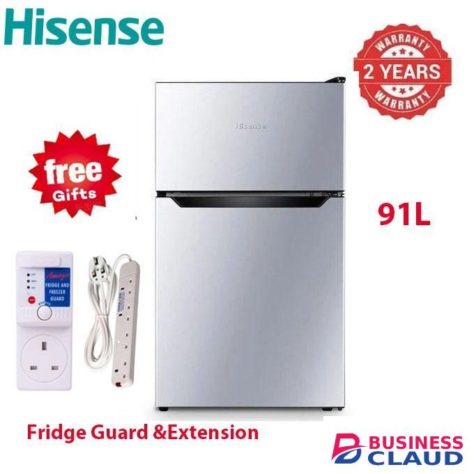 Hisense Double Door Fridge ,91L Capacity, Compact, Energy Efficient (2YRs WRTY)+FREE GIFTS