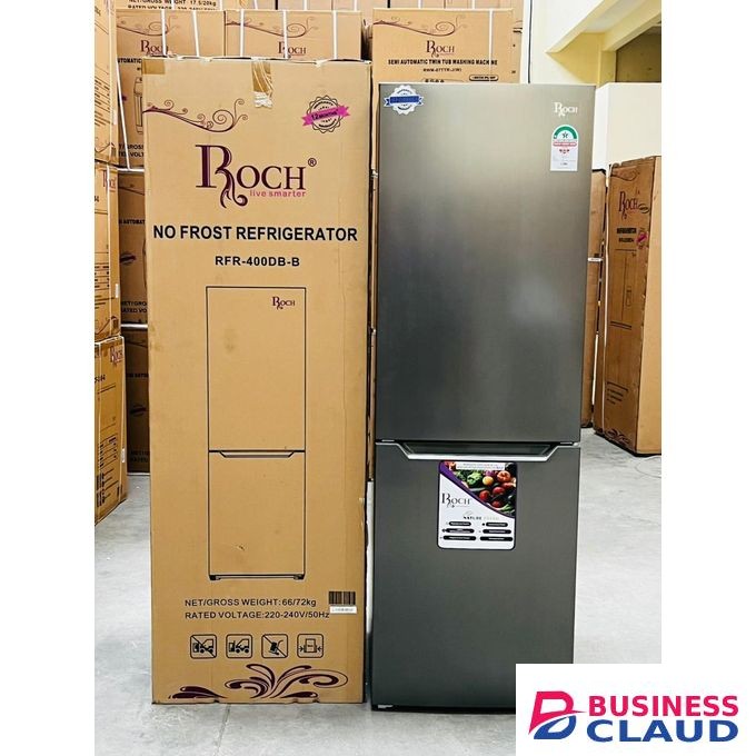 Roch No Frost ( *RFR-400DB-B *) Double Door Fridge with Bottom Load Freezer- 330 Ltrs