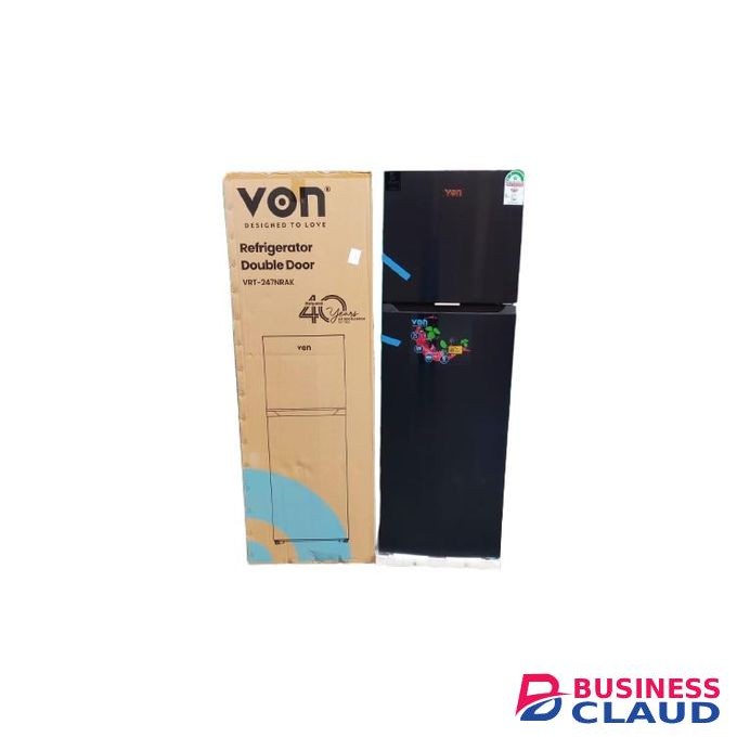 Von 247L No Frost Double Door Fridge - Frost-Free Cooling & Spacious Storage