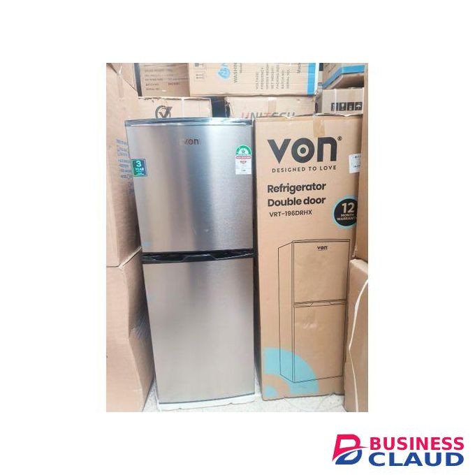 VON 195 Litres Double Door Fridge + Fridge Guard