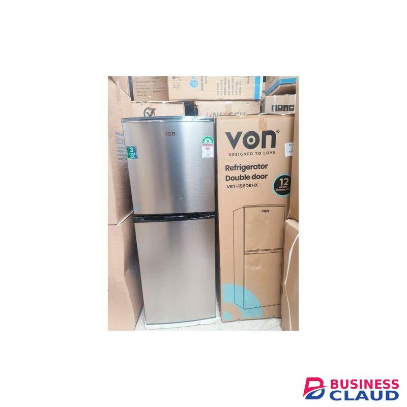 VON 195 Litres Double Door Fridge + Fridge Guard