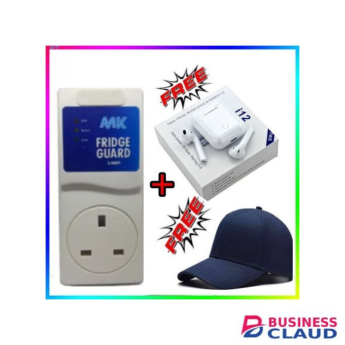 MK Electric Fridge Guard For Rantons Fridge + Free Earbuds & Cap