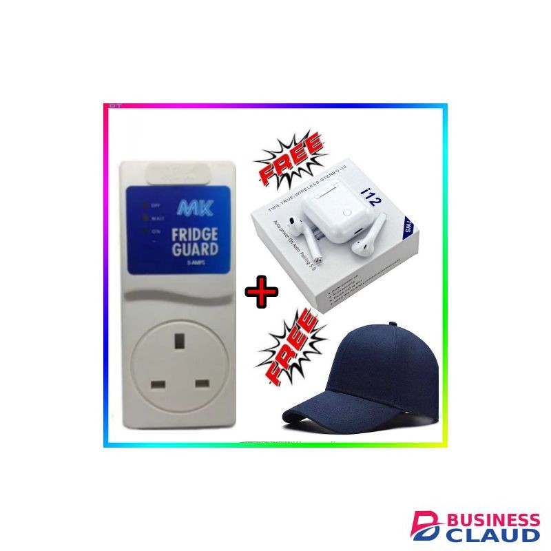 MK Electric Fridge Guard For Rantons Fridge + Free Earbuds & Cap