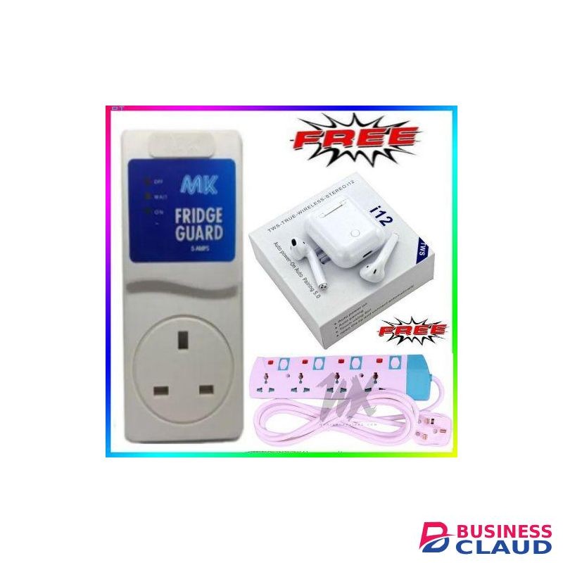MK Fridge Guard For Hisense Fridge + Free 4 Way Power King Extension & Earpods