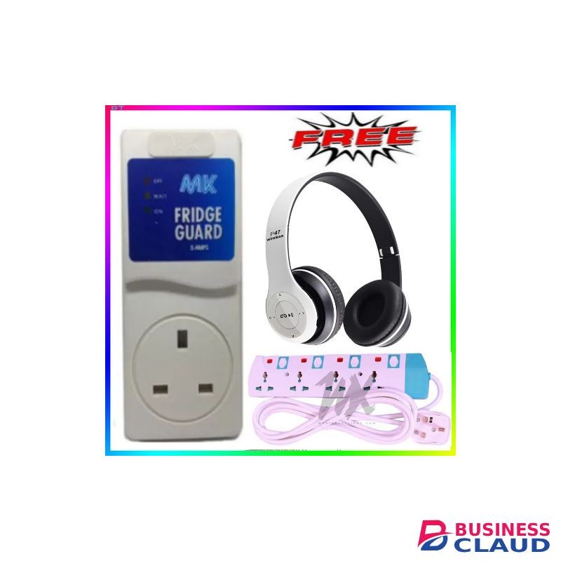 MK Fridge Guard For Hisense Fridge + Free 4 Way Power King Extension & Headphone