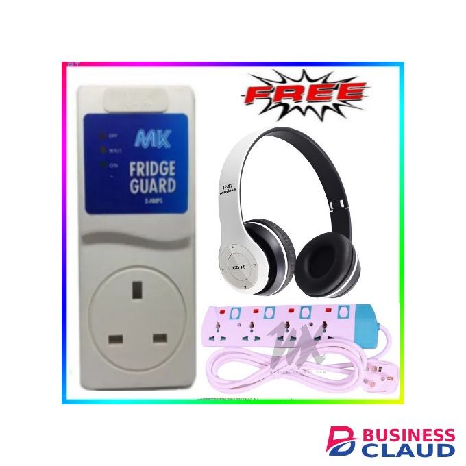 MK Fridge Guard For Hisense Fridge + Free 4 Way Power King Extension & Headphone